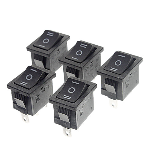 

MR-3-203 3-Pin Rocker Boat Switch - Black (5 Piece Pack, Black)