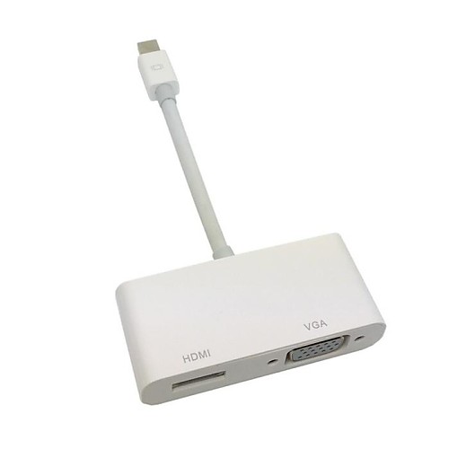 

Mini DisplayPort Thunderbolt to VGA & HDMI Adapter Cable 2 in1 for Apple MacBook & Air & Pro & iMac