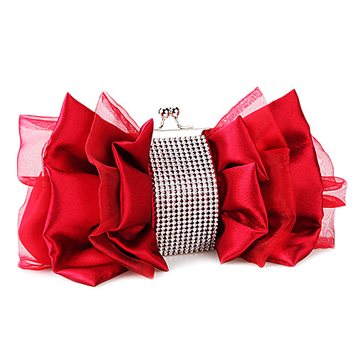 

Women's Bags Satin Evening Bag Zipper Floral Print Party Event / Party Evening Bag Wedding Bags Handbags Almond Black Red Fuchsia