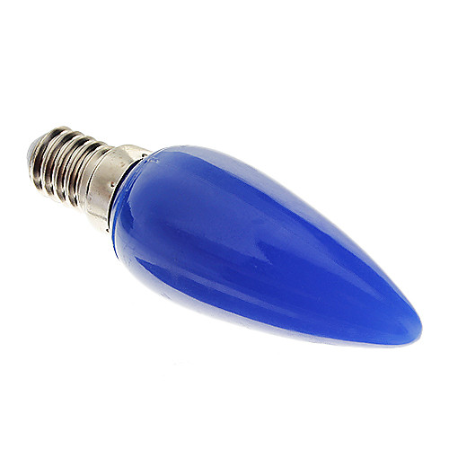 

1 W LED Candle Lights 70 lm E14 C35 8 LED Beads Dip LED Decorative Blue 220-240 V / RoHS