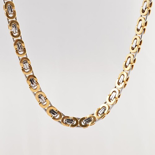 

Men's Chain Necklace Ladies Unique Design Fashion Titanium Steel Gold Plated Golden Silver Necklace Jewelry For Christmas Gifts Gift Casual Daily