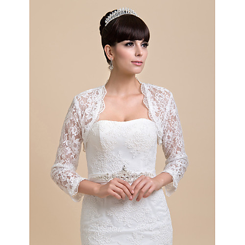 

Coats / Jackets Lace Wedding / Party Evening Wedding Wraps With