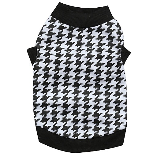

Cat Dog Shirt / T-Shirt Dog Clothes Puppy Clothes Dog Outfits Breathable Black / White Costume for Girl and Boy Dog Cotton XS S M L