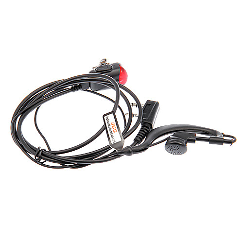 

3.5mm 2.5mm Walkie Talkie Handsfree Earphone and Microphone - Black