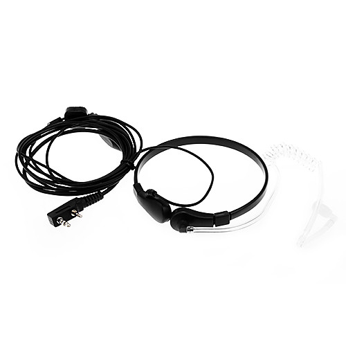 

3.5mm Neckband Anti-noise Throat Sense Air Conducting PTT Headphone w/ Microphone - Black