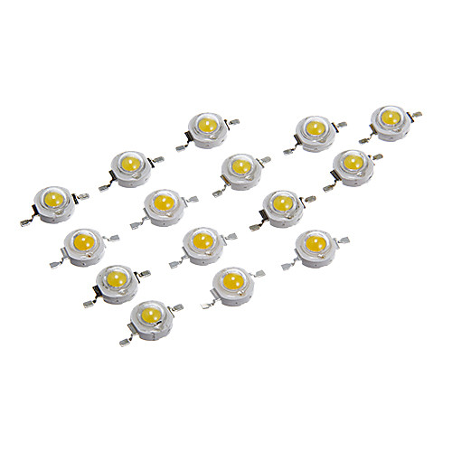 

ZDM 15PCS DIY 1W 100LM Warm White 3000-3300K Light LED Chip (3.2-3.6V 15 pcs)