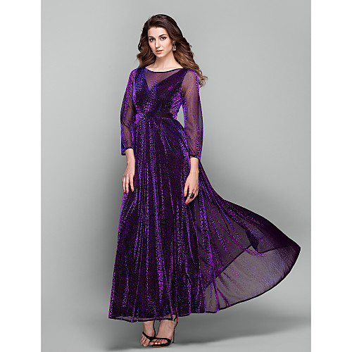 

TS Couture Prom / Formal Evening / Military Ball Dress - Elegant Plus Size / Petite Sheath / Column Jewel Ankle-length Tulle