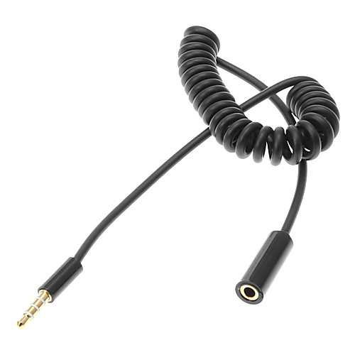 

1M 3.3FT 3.5mm Male to Female M/F Plug Jack Stereo Headphone Audio Coiled Extension Cable