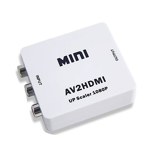 

lwm мини RCA AV / CVBS композита HDMI v1.4 адаптер конвертер для ПК PS3 Видеомагнитофон DVD PAL NTSC