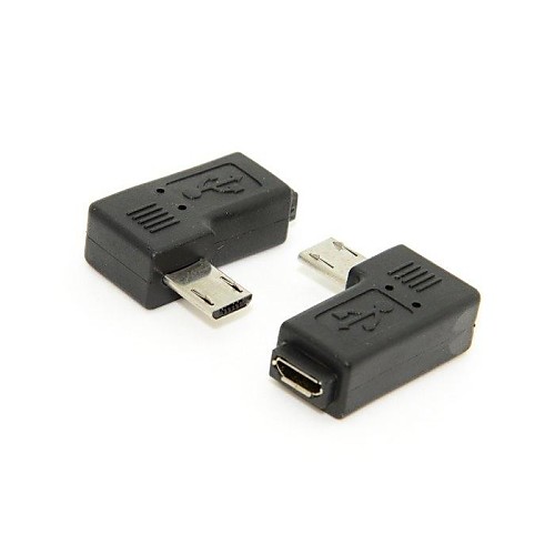

9мм долго разъем 90 градусов влево под углом Micro USB 2.0 5pin мужчин и женщин адаптер расширение бесплатной доставкой