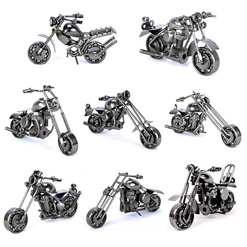 

Metal Motorbike Desk Decoration with Rotable Wheels and Hands(Random Color)