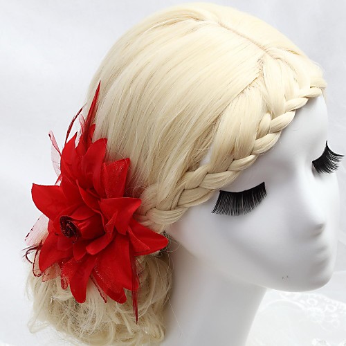 

Crystal / Feather / Fabric Tiaras / Hair Combs / Flowers with 1 Piece Wedding / Special Occasion / Party / Evening Headpiece