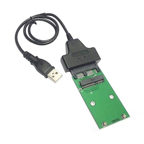 

USB 2.0 to Mini PCI-E mSATA SSD to 1.8"" Micro SATA 79 16pin Adapter Add on Cards PCBA for SSD Hard Disk