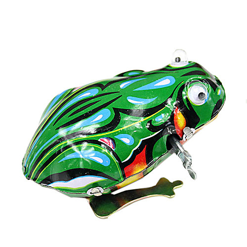 

Handcrafted Nostalgic Metal Spring Frogs Tin Toy (Blue)