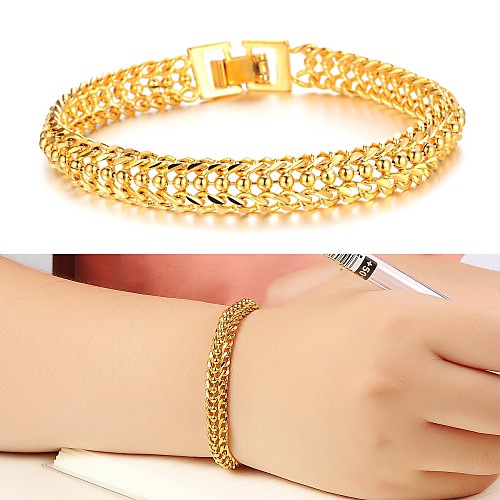 

Women's Cuff Bracelet Unique Design Fashion 18K Gold Plated Bracelet Jewelry Gold For Wedding Party Daily Casual