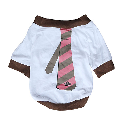 

Dog Shirt / T-Shirt Stripes Casual / Daily Dog Clothes Puppy Clothes Dog Outfits Breathable White Costume for Girl and Boy Dog Cotton XS S M L