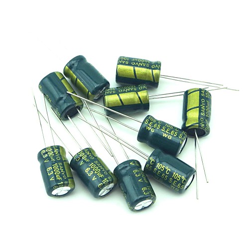 

Sanyo Electrolytic Capacitors 6.3V 1000Uf 190 Pcs