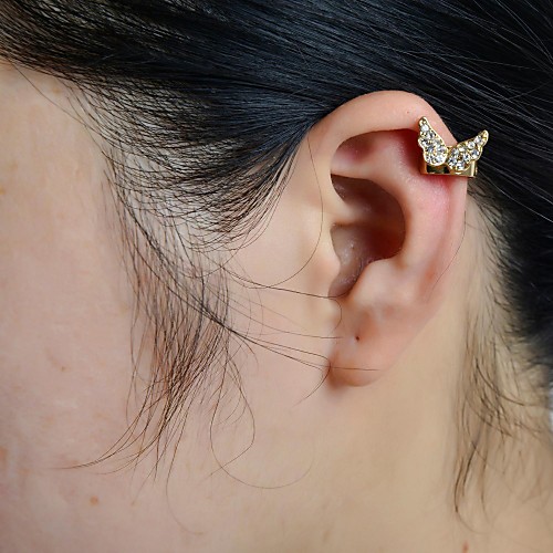 

Women's Ear Cuff Butterfly Animal Luxury Rhinestone Imitation Diamond Earrings Jewelry For Wedding Party Daily Casual Sports