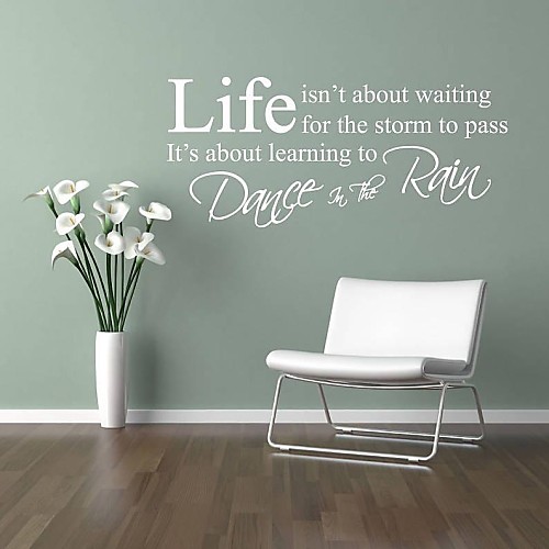 

Words & Quotes Wall Stickers Words & Quotes Wall Stickers Decorative Wall Stickers, PVC(PolyVinyl Chloride) Home Decoration Wall Decal Wall Decoration / Washable / Removable