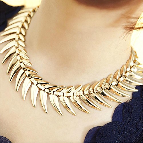 

Women's Collar Necklace Statement Necklace Fashion Tropical Leaf Statement Ladies Alloy Necklace Jewelry For Party Business Daily Casual