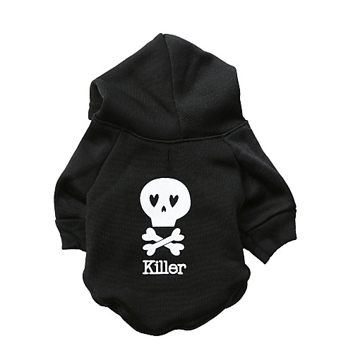 

Cat Dog Hoodie Puppy Clothes Skull Winter Dog Clothes Puppy Clothes Dog Outfits Black Costume for Girl and Boy Dog Terylene XS S M L