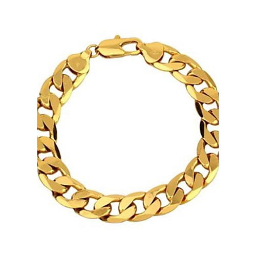 

Men's Chain Bracelet Figaro Classic Dubai Copper Bracelet Jewelry Golden For Party Casual / Gold Plated / Gold Plated