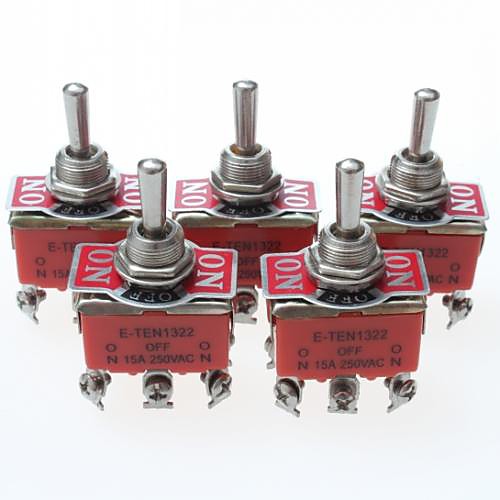 

Plastic Copper On-Off-On Toggle Switches 6-Pin - Orange (5PCS)