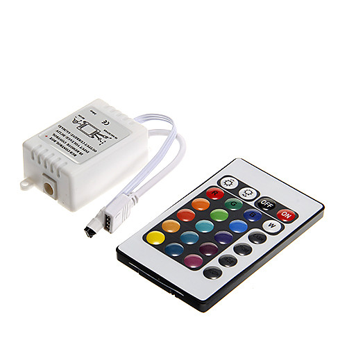 

12 V Strip Light Accessory / 24keys Plastic RGB Controller for RGB LED Strip Light 50 W