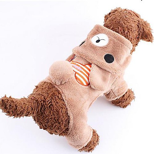 

Dog Coat Winter Dog Clothes Puppy Clothes Dog Outfits Red Brown Costume for Girl and Boy Dog Terylene Cotton S M L XL