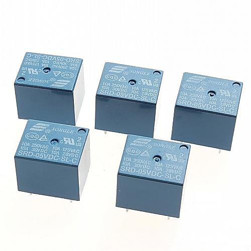 

5V DC Power Relay SRD-05VDC-SL-C PCB Type (5pcs)