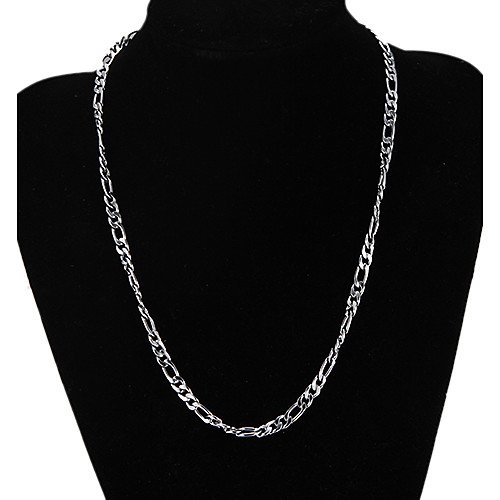 

Chain Necklace Figaro Mariner Chain Unique Design Fashion Silver Plated Silver Necklace Jewelry For Christmas Gifts Party Gift Casual Daily