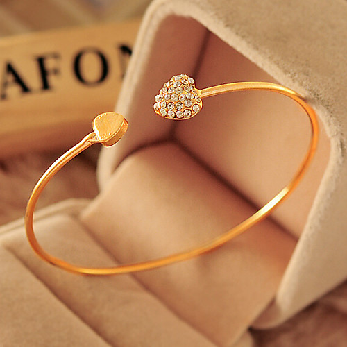 

Cubic Zirconia / Alloy Cute - Cuff / Party Gold Bracelet For