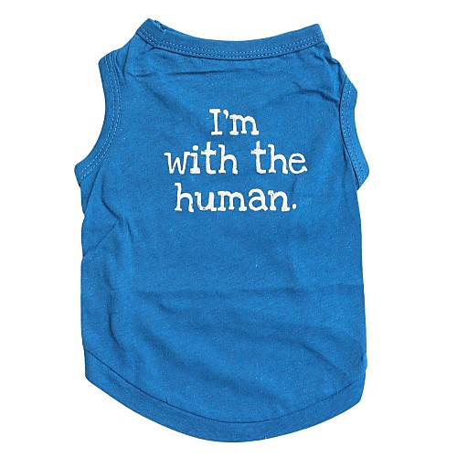 

Cat Dog Shirt / T-Shirt Puppy Clothes Letter & Number Dog Clothes Puppy Clothes Dog Outfits Breathable Blue Costume for Girl and Boy Dog Cotton XS S M L