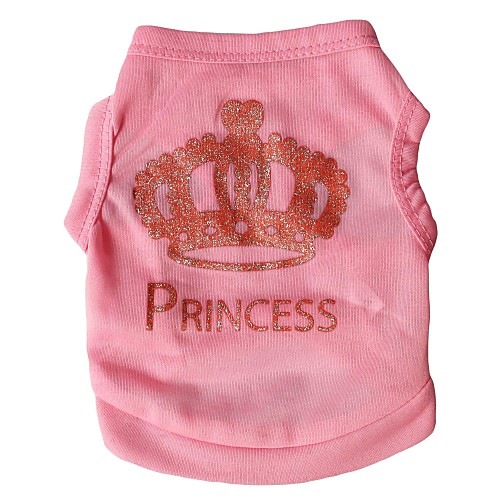 

Cat Dog Shirt / T-Shirt Puppy Clothes Tiaras & Crowns Dog Clothes Puppy Clothes Dog Outfits Pink Costume for Girl and Boy Dog Terylene XS S M L