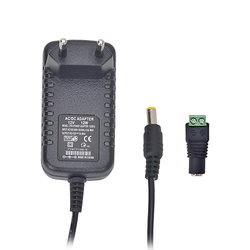 

Xinyuanyang 12W 12V 1A EU Plug AC Power Adapter for LED Light Bulb and Surveillance Security Camera (100~240V)