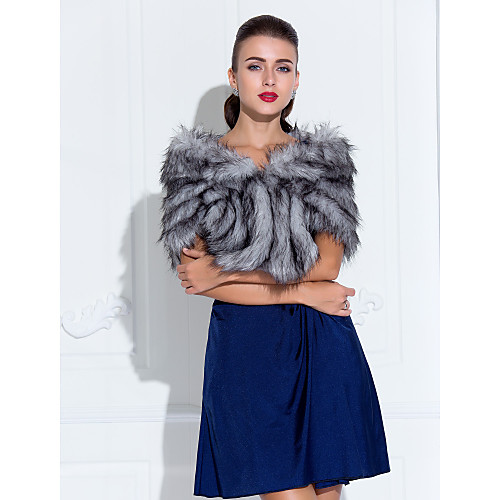 

Shrugs Faux Fur / Lace Wedding / Party Evening Fur Wraps With