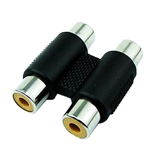 

ALIP 0.1M 0.328FT 2RCA Female to 2RCA Female Audio Video TV Connector Free Shipping