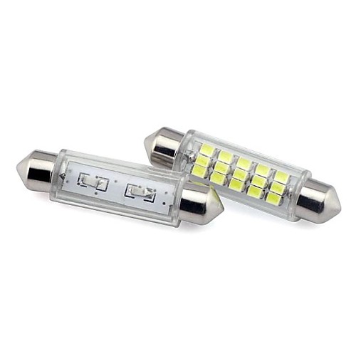 

44MM 15x3020 SMD 1.5W LED Car Festoon Light DC 12V (2 pieces)