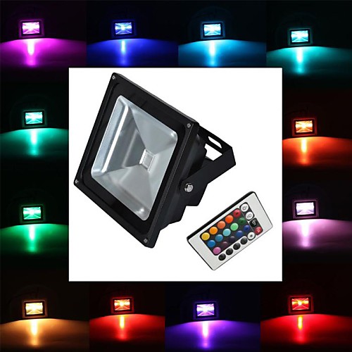 

LED Floodlight 2900 lm 1 LED Beads High Power LED Remote-Controlled RGB 85-265 V