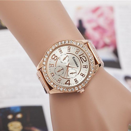 

Жен. Эксклюзивные часы Наручные часы Diamond Watch Кварцевый Серебристый металл / Золотистый / Розовое золото Аналоговый Дамы Блестящие Мода - Серебряный Золотой Розовое золото / Один год / Один год