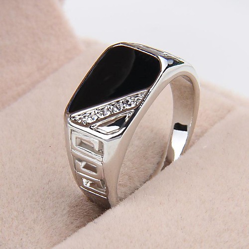 

Men's Statement Ring Rhinestone Platinum Plated Imitation Diamond Luxury Christmas Gifts Party Jewelry