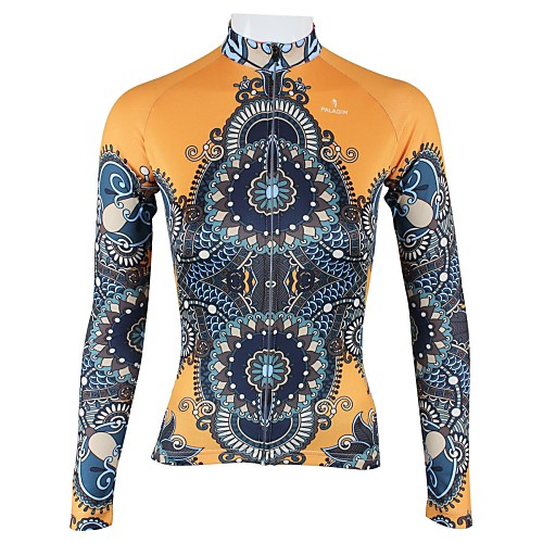 

ILPALADINO Women's Long Sleeve Cycling Jersey Winter Summer Polyester Yellow Plus Size Bike Jersey Top Mountain Bike MTB Road Bike Cycling Quick Dry Breathable Back Pocket Sports Clothing Apparel