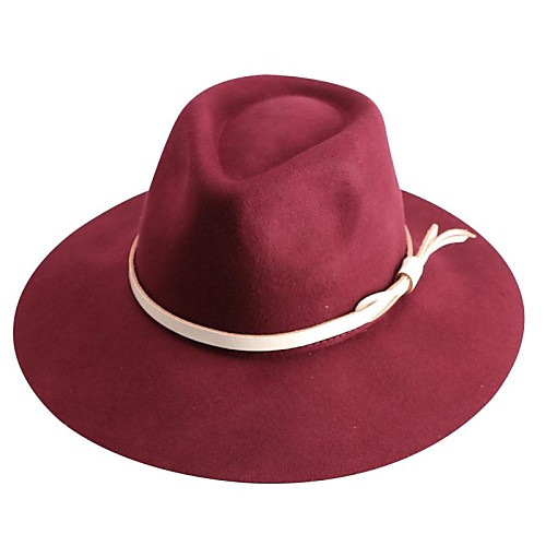

Elegant Wool Ladies Party / Outdoor / Casual Hat With White Belt (more color)