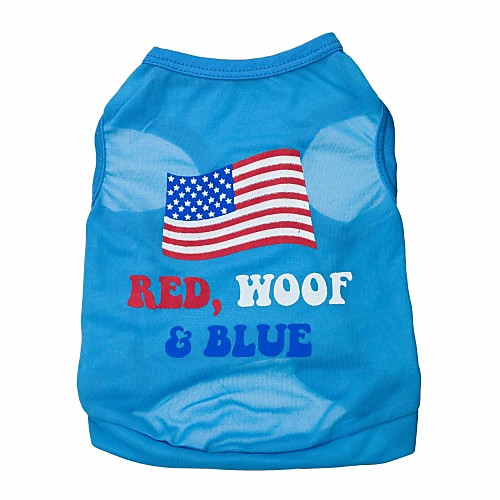 

Cat Dog Shirt / T-Shirt Puppy Clothes Letter & Number Dog Clothes Puppy Clothes Dog Outfits Blue Costume for Girl and Boy Dog Terylene XS S M L