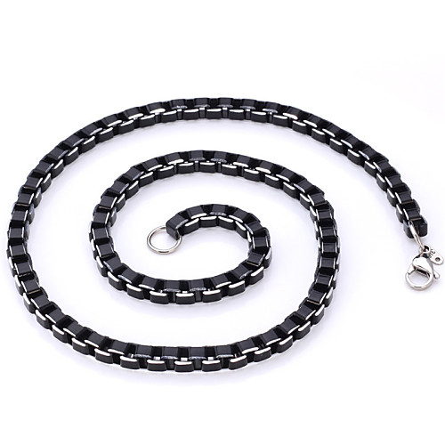 

Men's Chain Necklace Stainless Steel Titanium Steel Black Necklace Jewelry For Christmas Gifts