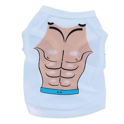 

Cat Dog Shirt / T-Shirt Cartoon Dog Clothes Puppy Clothes Dog Outfits White Costume for Girl and Boy Dog Terylene XS S M L
