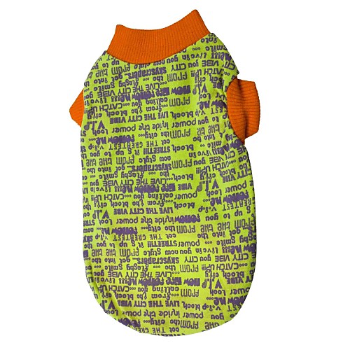 

Cat Dog Shirt / T-Shirt Dog Clothes Purple Yellow Red Costume Cotton XS S M L
