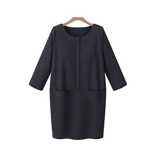 

Women's Basic / Street chic Solid Colored Cardigan Sweater Jumper Black / Gray