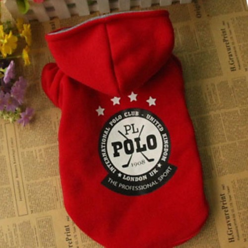 

Dog Hoodie Dog Clothes Red Blue Light Blue Cotton Costume For Winter Cosplay