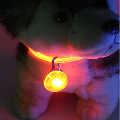 

Cat Dog Tag LED Lights Textile Nylon White Yellow Red Blue Pink